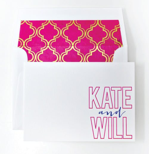 Letterpress Personal Stationery - Design 46