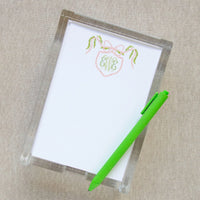 Monogram Pink Acrylic Note Set