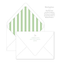 Green Striped Animal Parade Notecard