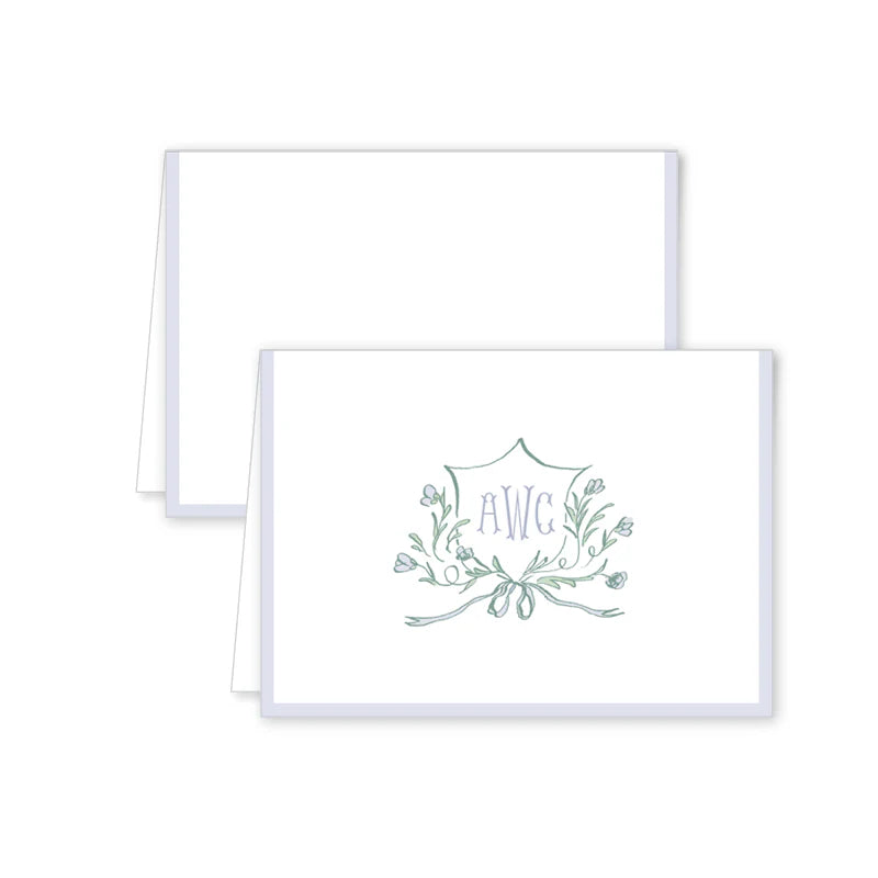 3 Letter Monogram Fold Over Notes