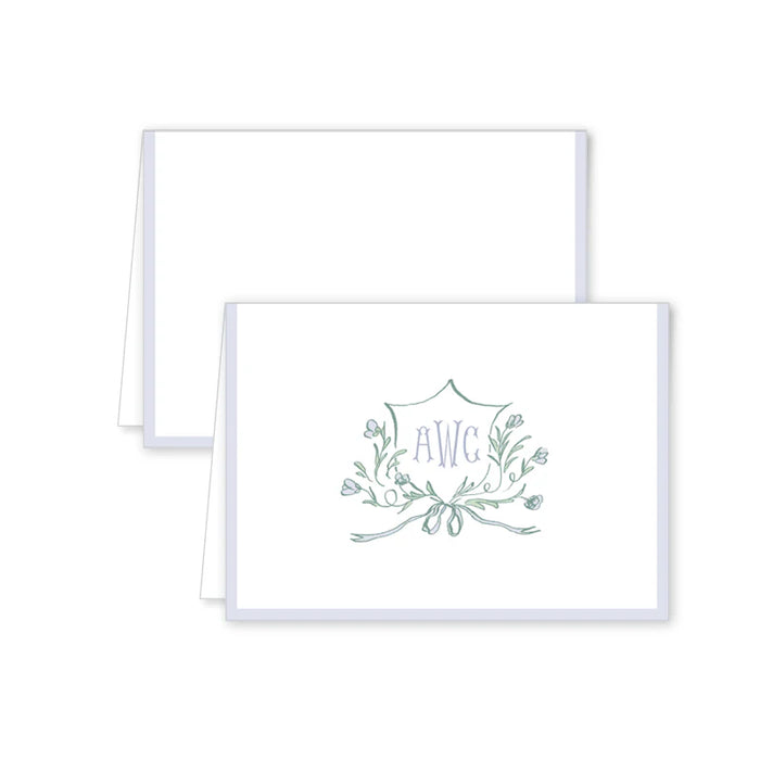 3 Letter Monogram Fold Over Notes