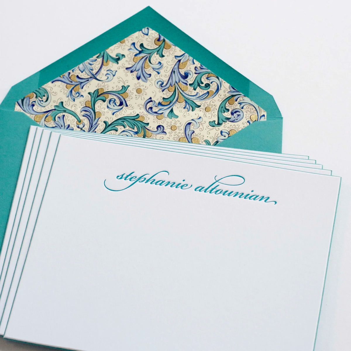 Gorgeous Teal Beveled Notes - D2