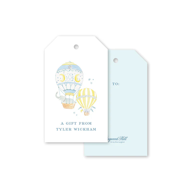 Blue Balloons Gift Tag