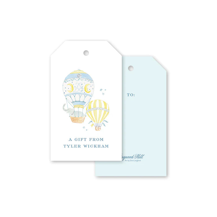 Blue Balloons Gift Tag