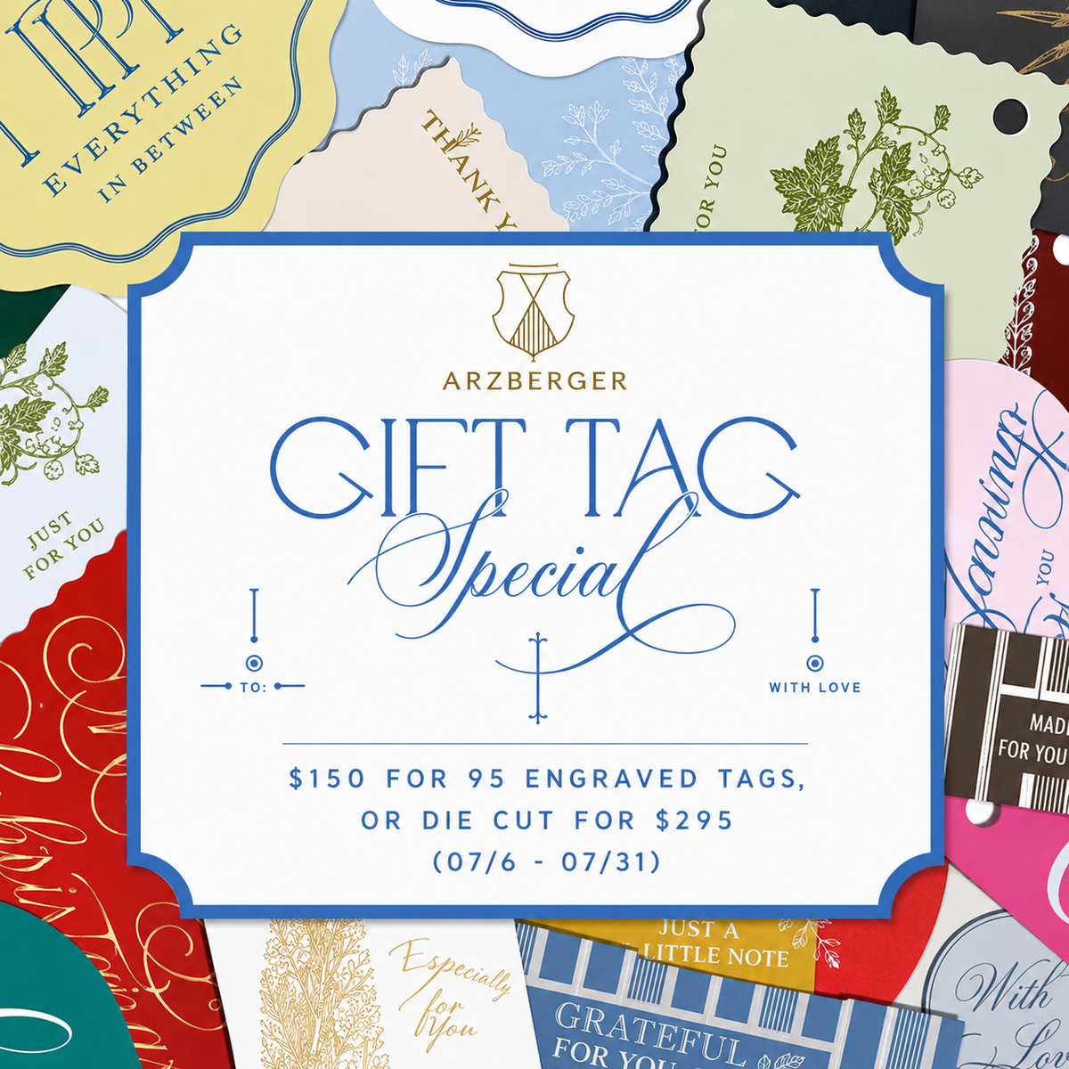 Arzberger Gift Tag Sale (7/6 - 7/31)