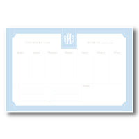 Light Blue Personalized Desk Pad