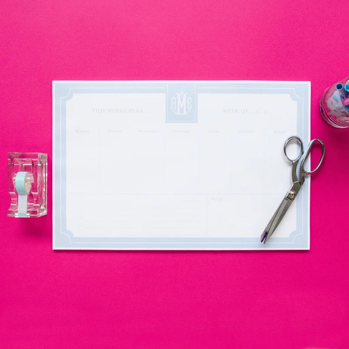 Light Blue Personalized Desk Pad