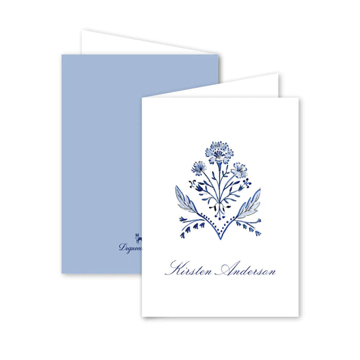 50 Chinoiserie Wicker Folded Note