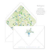 Gorgeous Green Floral Flat Notecard