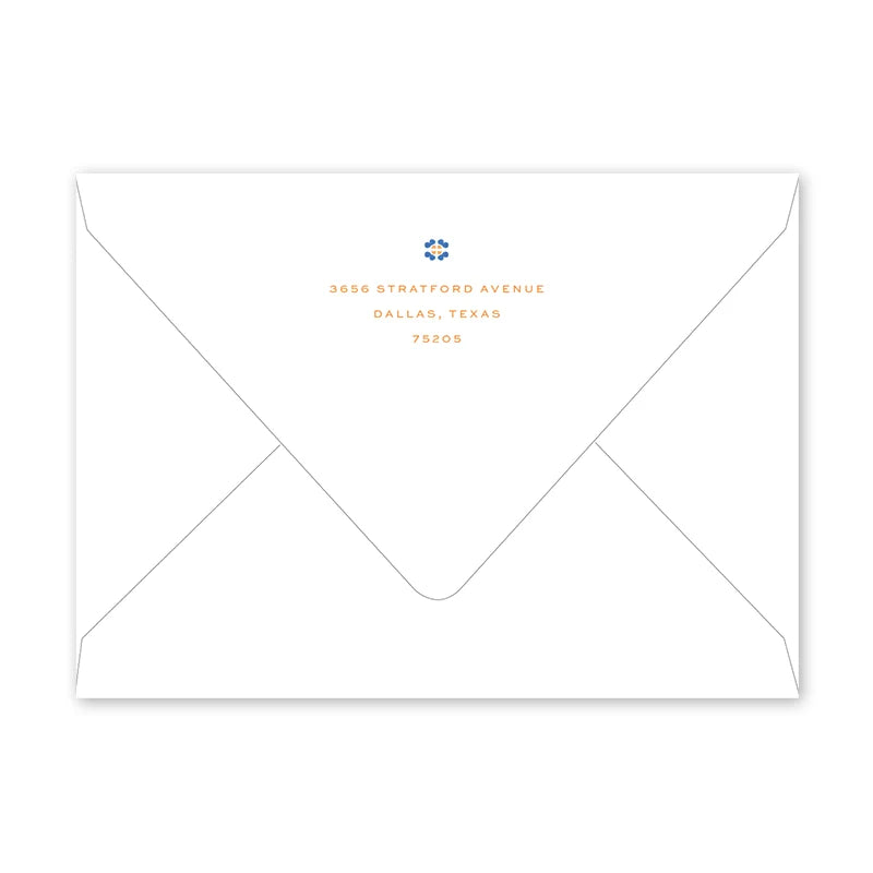 50 Azulejo Monogram Dinner/Party Invitations