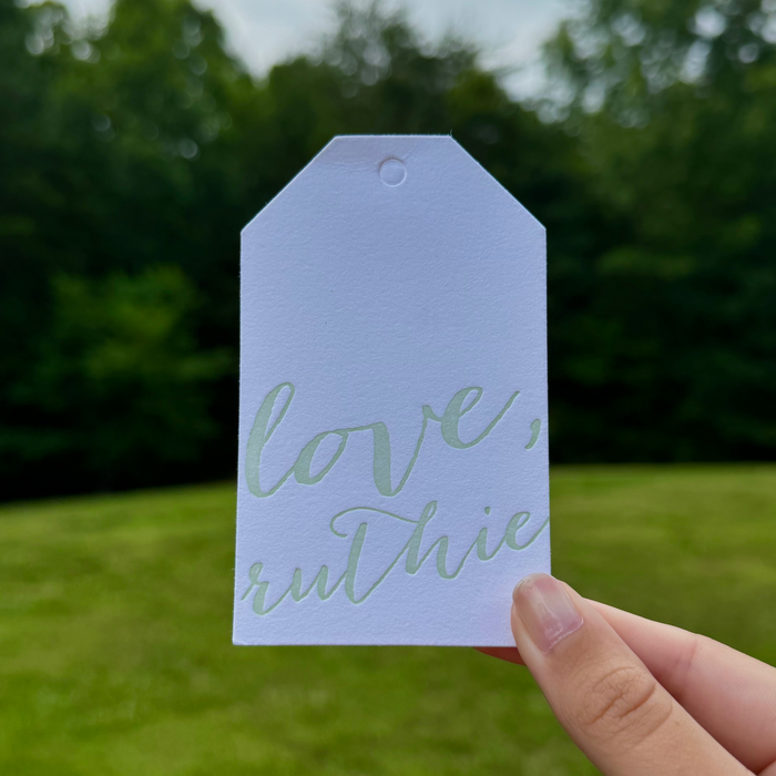 Letterpress Gift Tag - Style T18