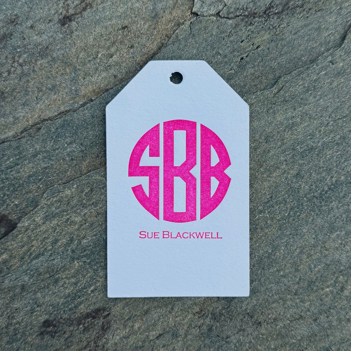 Monogram Letterpress Gift Tags - Style T72