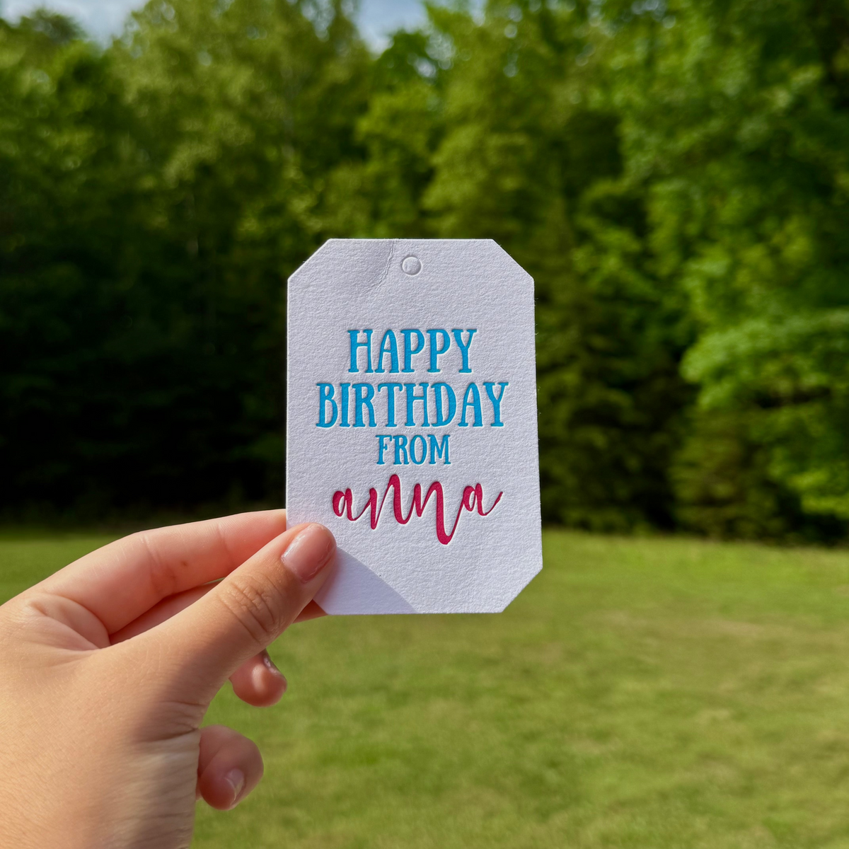 "Happy Birthday" Letterpress Gift Tags - Style T5