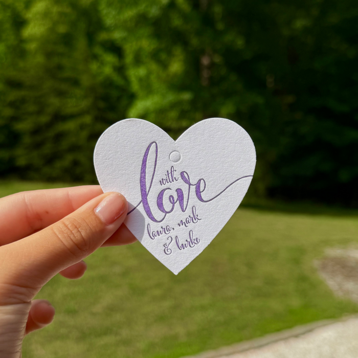 25 Personalized Love Tags - Design T258