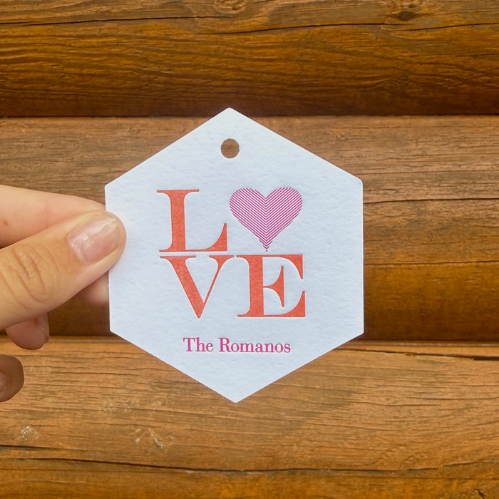 Letterpress Love Gift Tags - Design T2