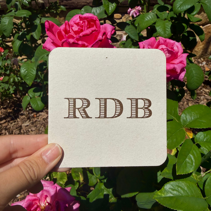 Simple 3 letter Monogram Coasters