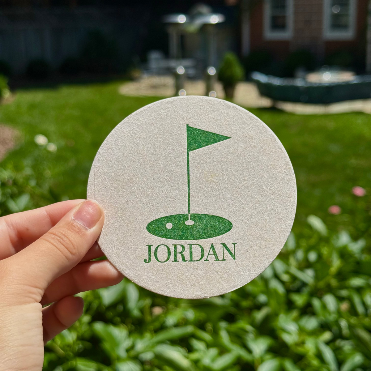 Putting Green Custom Coasters
