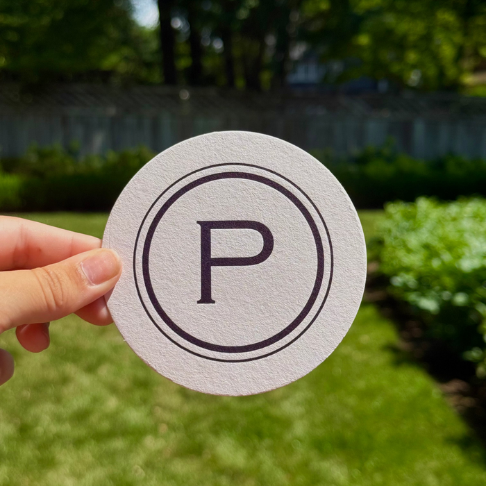 Simple Single Initial Custom Coasters