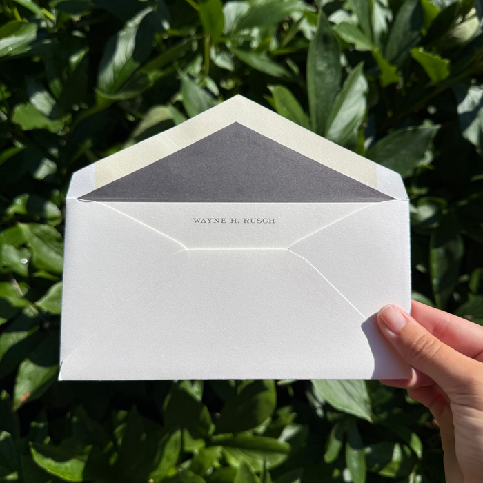 50 Engraved #7 Notecards for Men