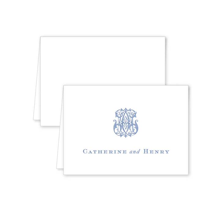 English Elegance Monogram Folded Note