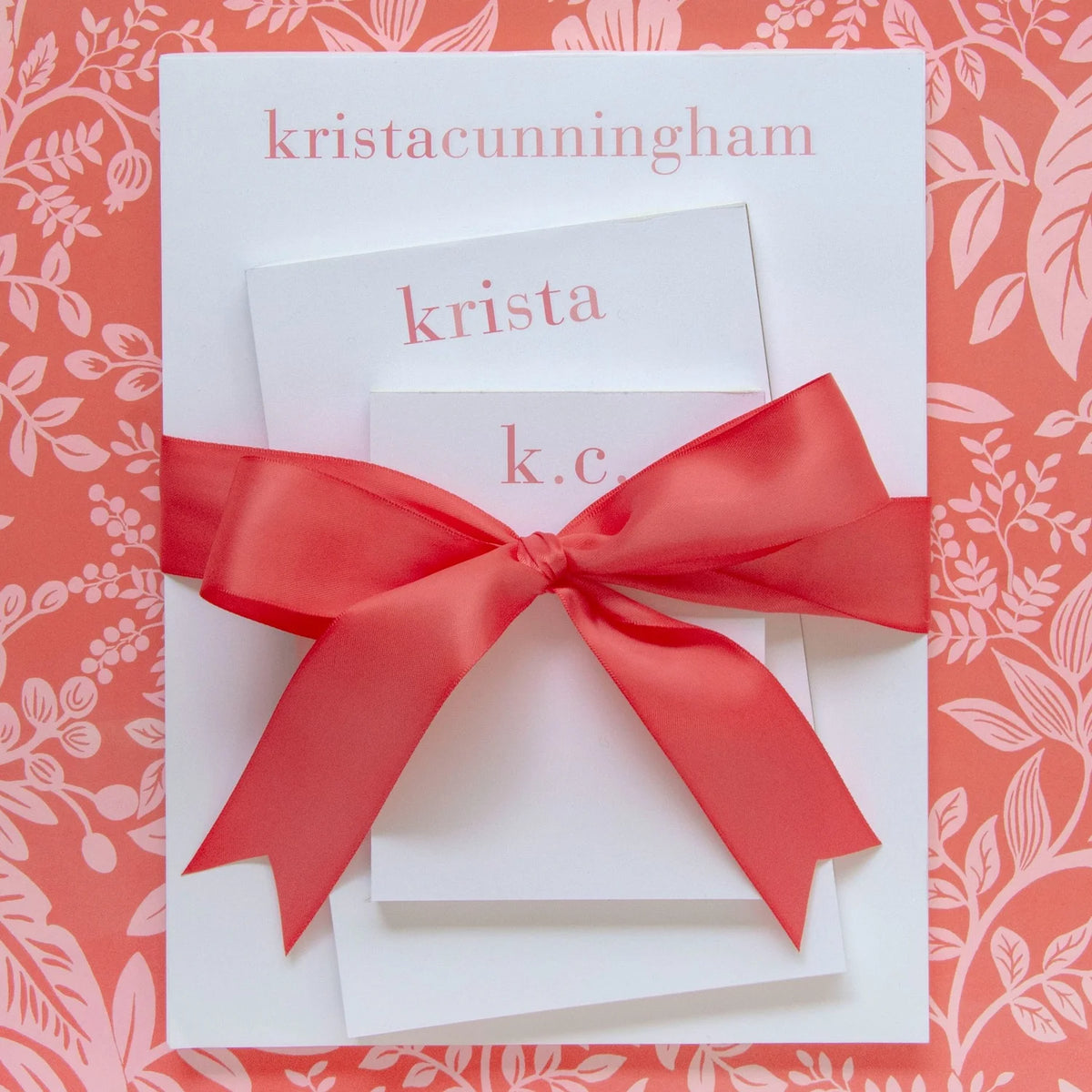 Set of Shaded Pinks Notepad Set