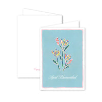 April Showers Folded Flat Notecard