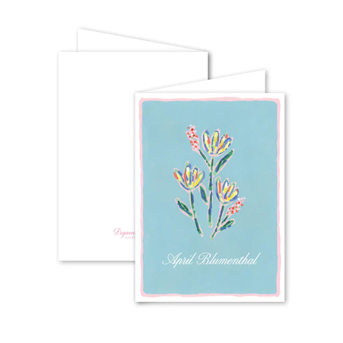 April Showers Folded Flat Notecard