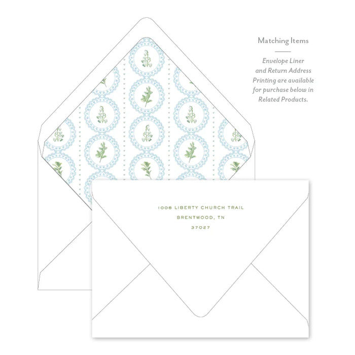 Lily of the Valley Folded Notecard