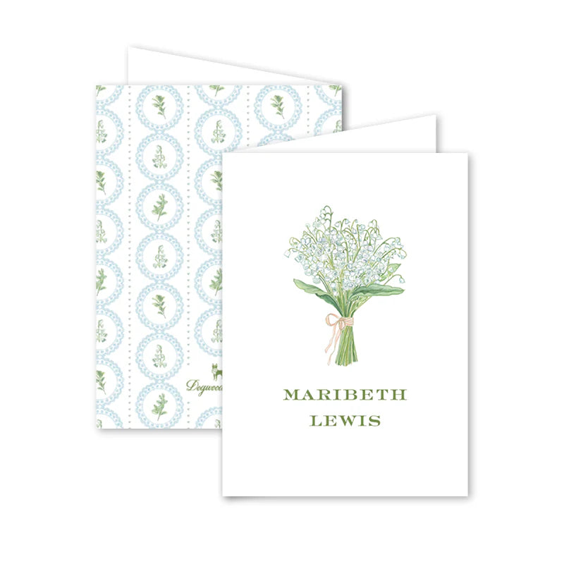 Lily of the Valley Folded Notecard