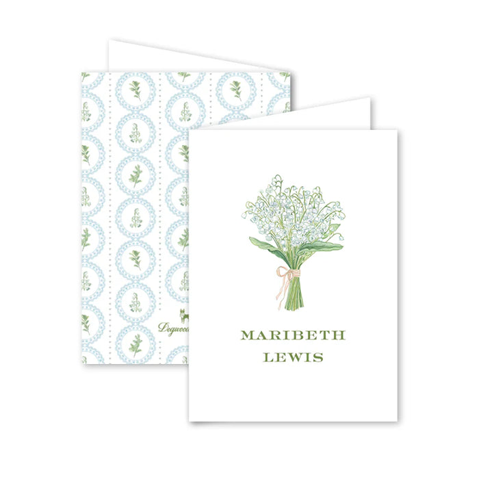 Lily of the Valley Folded Notecard