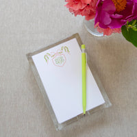 Monogram Pink Acrylic Note Set