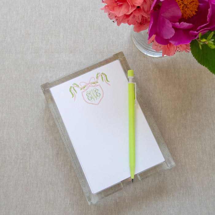 Monogram Pink Acrylic Note Set