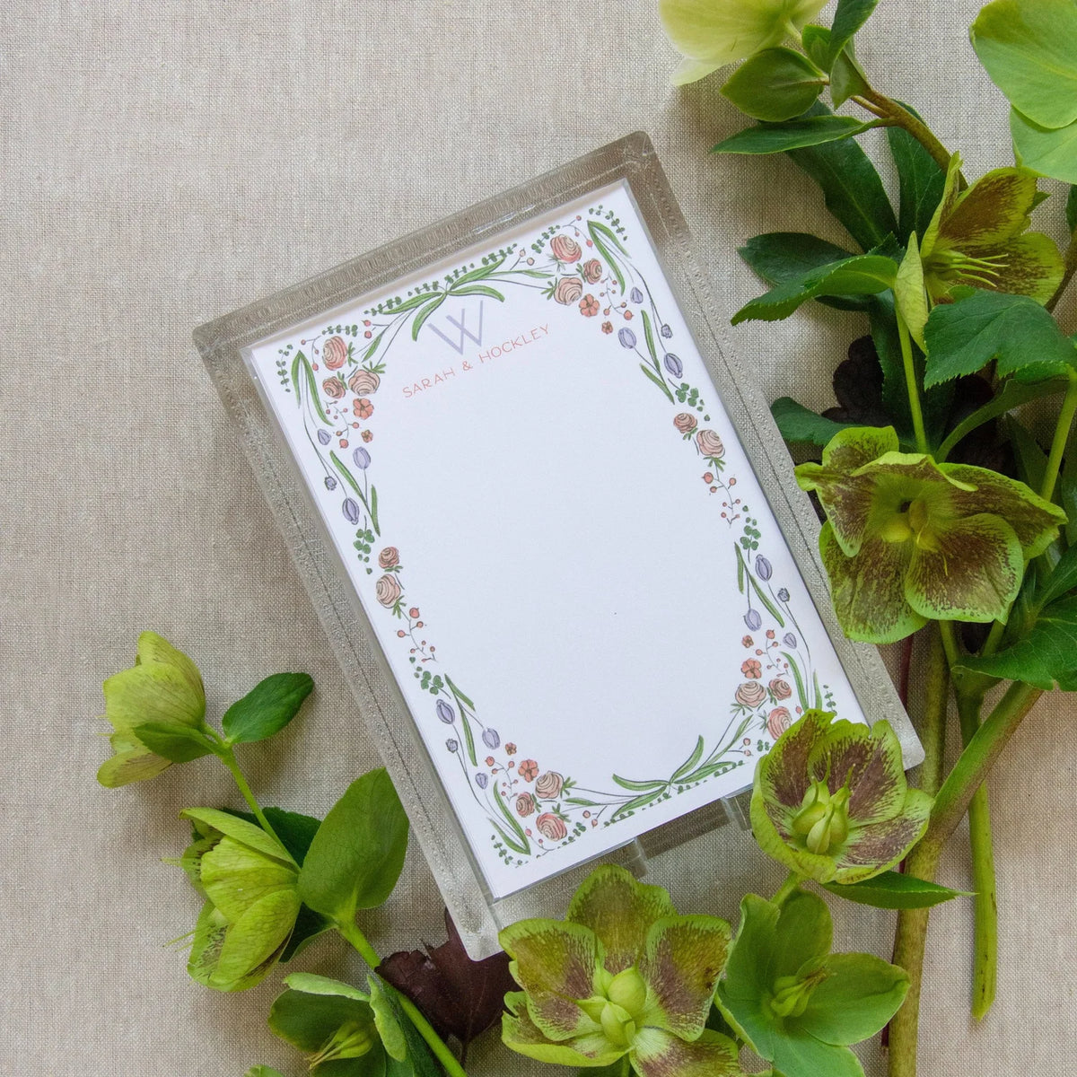 Floral Frame Acrylic Note Set