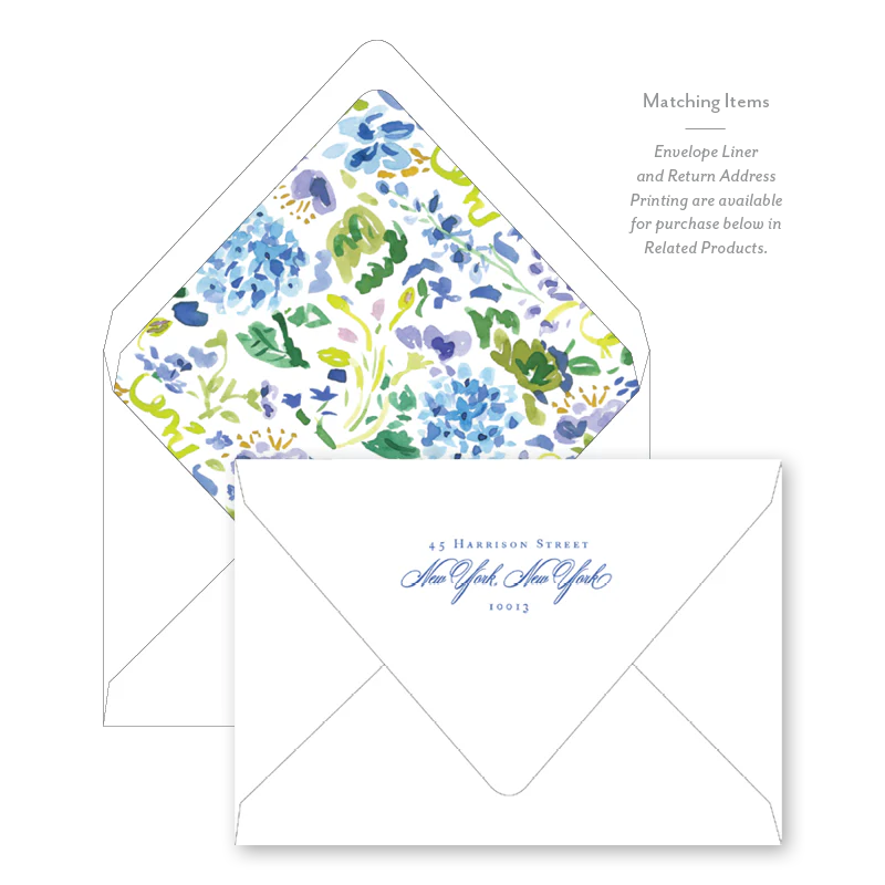Hamptons Folded Flat Notecard