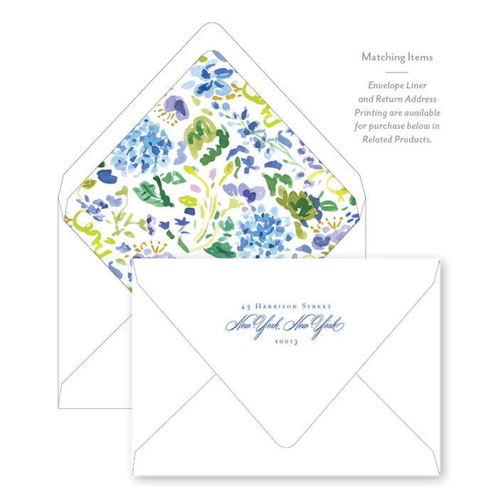Hamptons Folded Flat Notecard