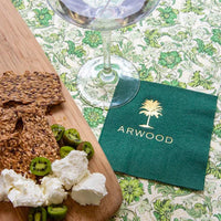 Gold Foil Palm Tree Cocktail Napkins
