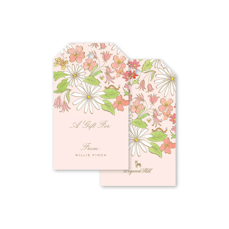 Pink Floral Gift Tag
