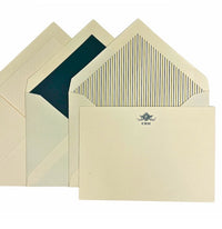 Stationery for Men: Racing Green on Ecru Card