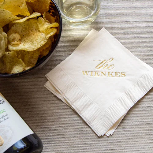 Simple Custom Cocktail Napkins