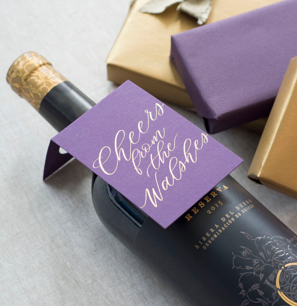 Cheers Letterpress Wine Tags