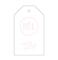 Monogram Letterpress Gift Tag - Style T105
