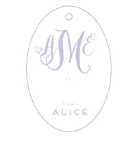 Monogram Letterpress Gift Tags - Style T11