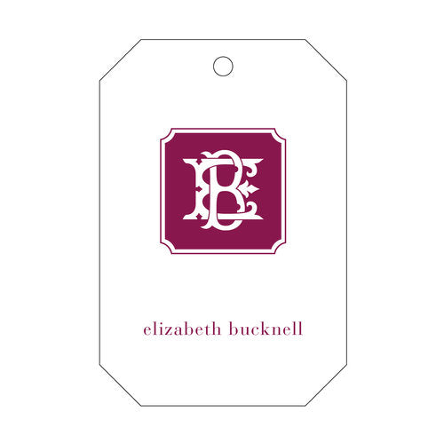 Gorgeous two letter monogram gift tags. Printed by hand in the U.S.
