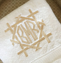 Super Soft Bath Towel with Bamboo Monogram