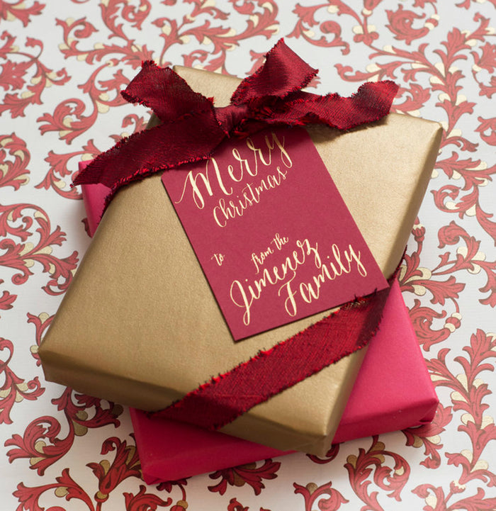 Classic Christmas Tags with Gold Foil