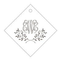 Beautiful 3-letter monogram gift tags. Printed on old-fashioned letterpress machines in the U.S.