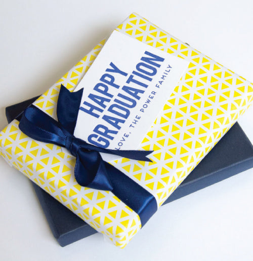Cute letterpress gift tags for graduation.