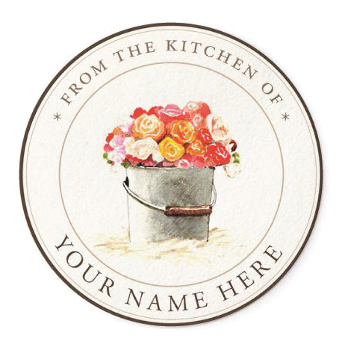 Felix Doolittle/Kitchen Stickers/Pail of Roses