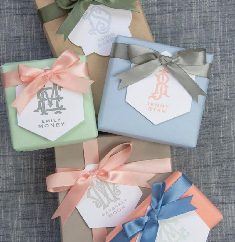 50 Pastel Duogram Gift Tags - T237